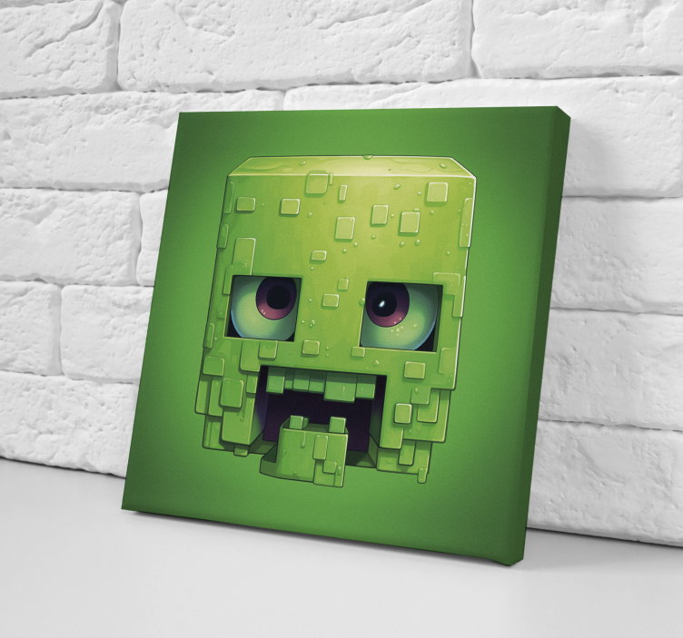creepy pixel art character video game canvas art - TenStickers