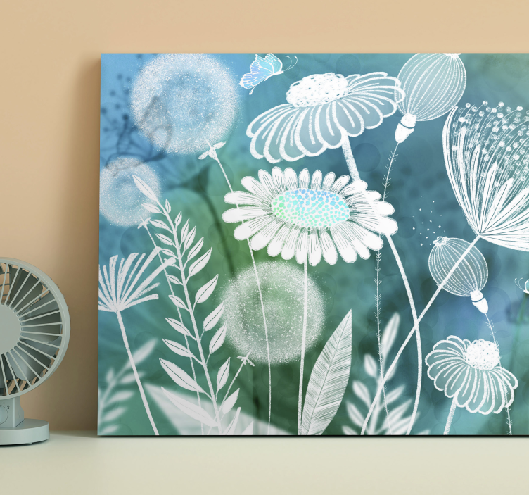 Dandelions art flower canvas print - TenStickers