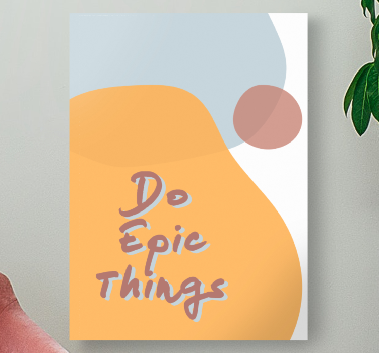 Epic adventures quote canvas - TenStickers