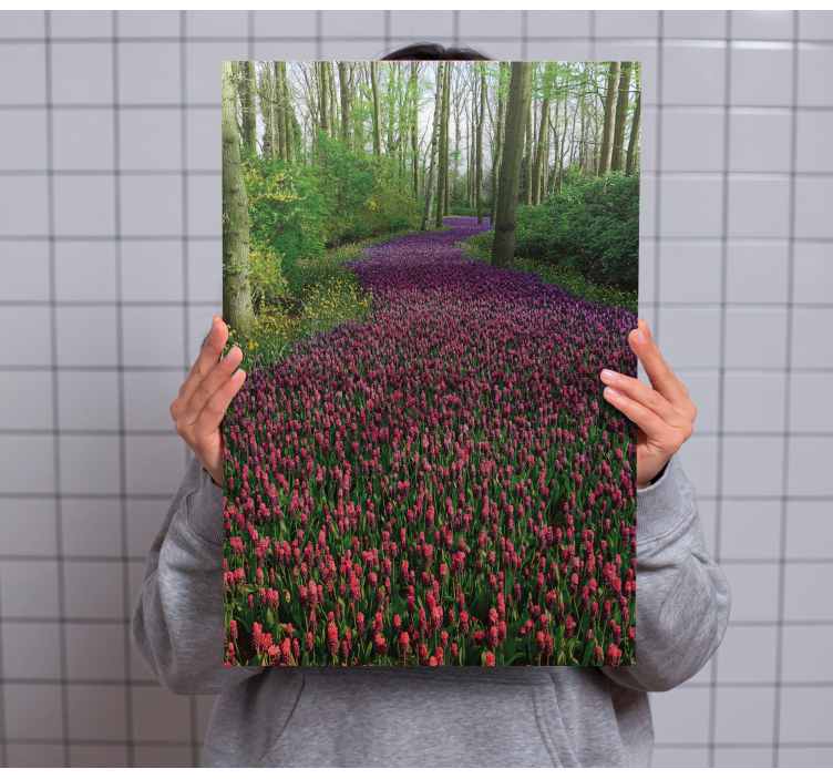 Flowers canvas blooming floral pathway art - TenStickers