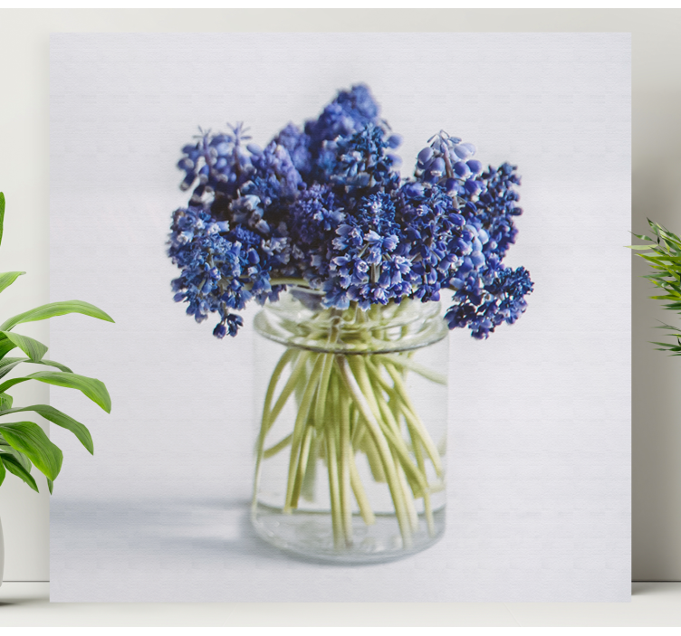 Flowers canvas blue flower bouquet - TenStickers