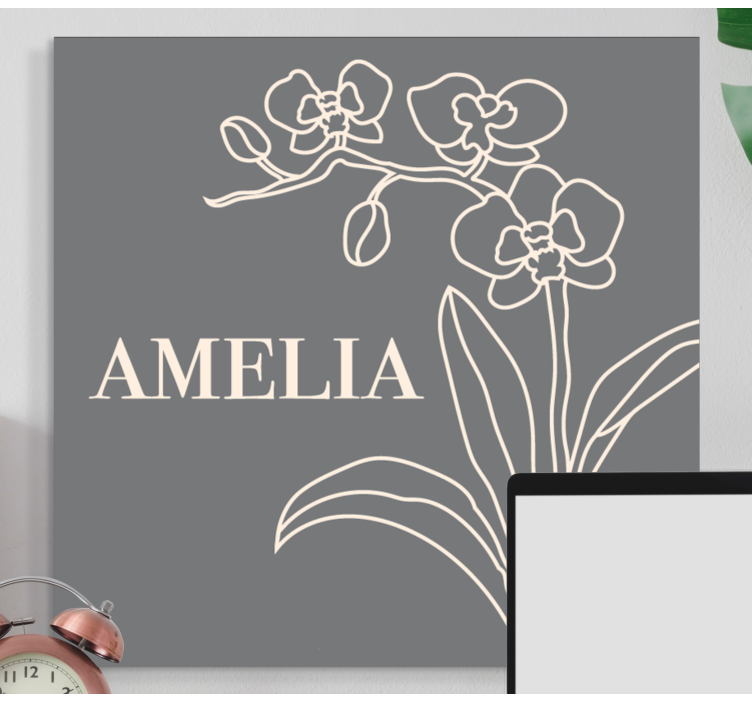 Flowers canvas elegant floral design - TenStickers