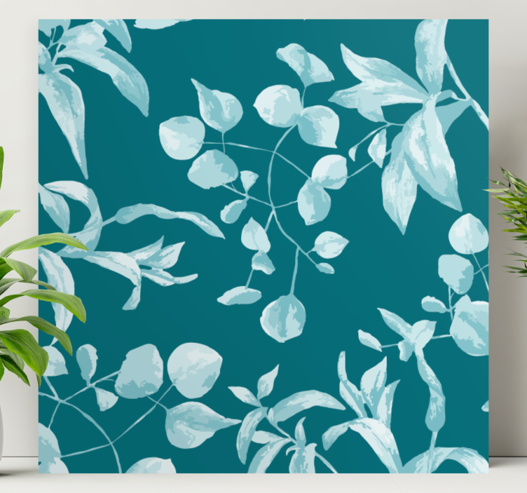 Flowers canvas elegant foliage design - TenStickers