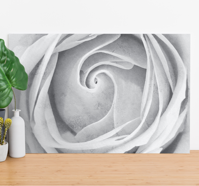 Flowers canvas elegant rose spiral art - TenStickers
