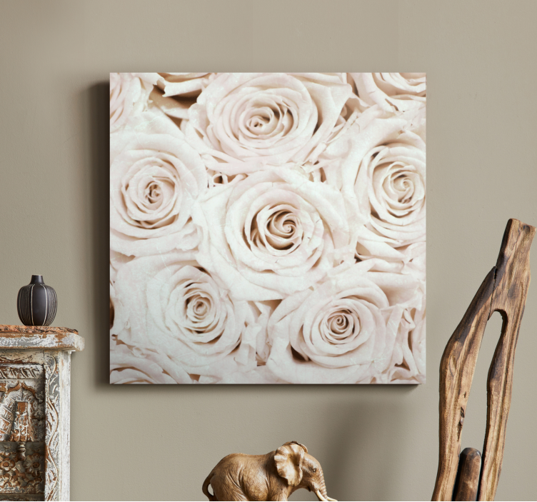 Flowers canvas gentle rose bloom - TenStickers