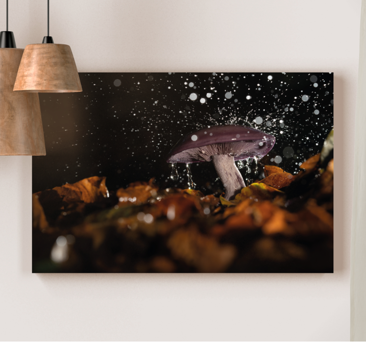 Flowers canvas mushroom burst - TenStickers