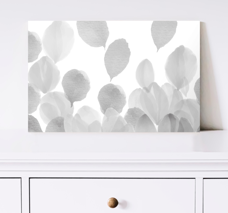 Flowers canvas soft floral silhouettes - TenStickers