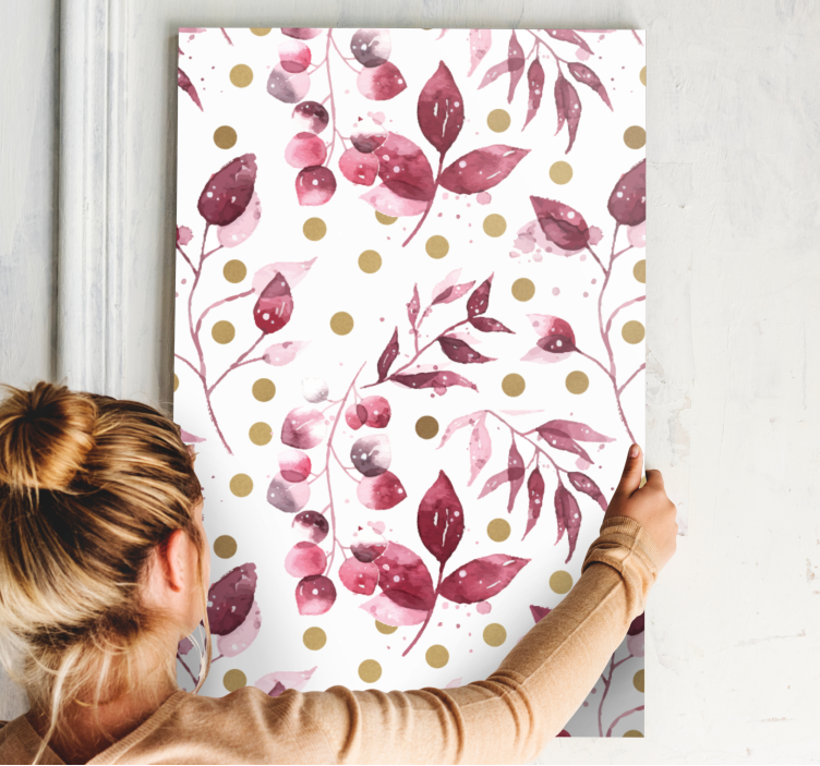 Flowers canvas with delicate botanical design - TenStickers