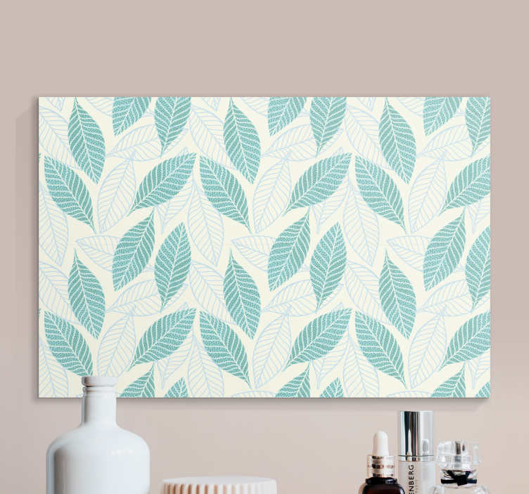 Flowers canvas with delicate leaf design - TenStickers
