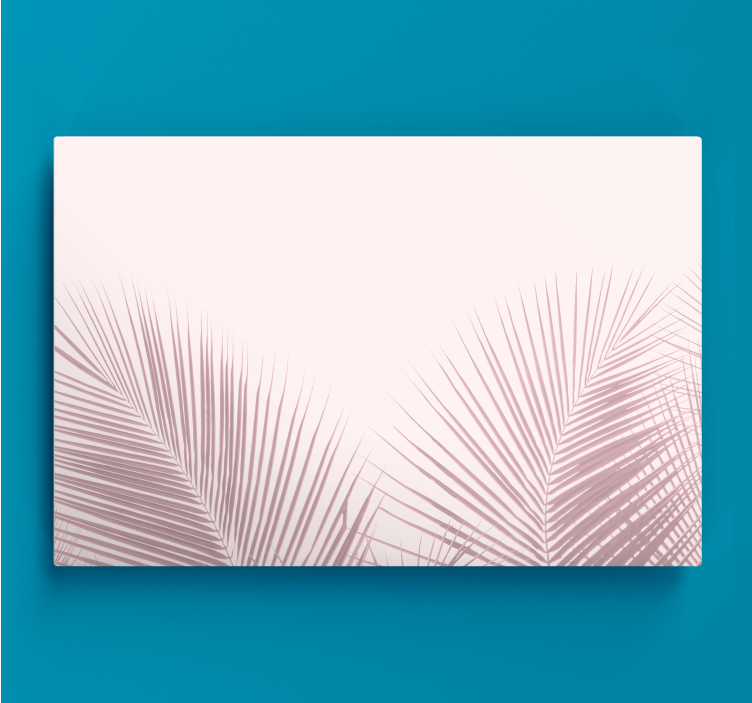 Flowers canvas with elegant palm fronds - TenStickers