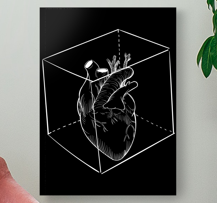 Fruit canvas wall art anatomical heart drawing - TenStickers