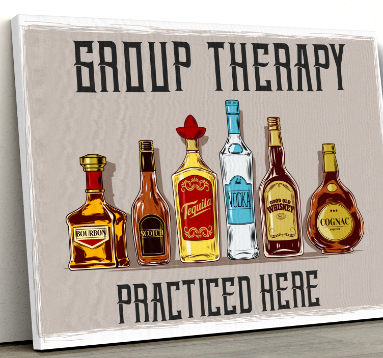 Funny booze text Bar canvas print - TenStickers