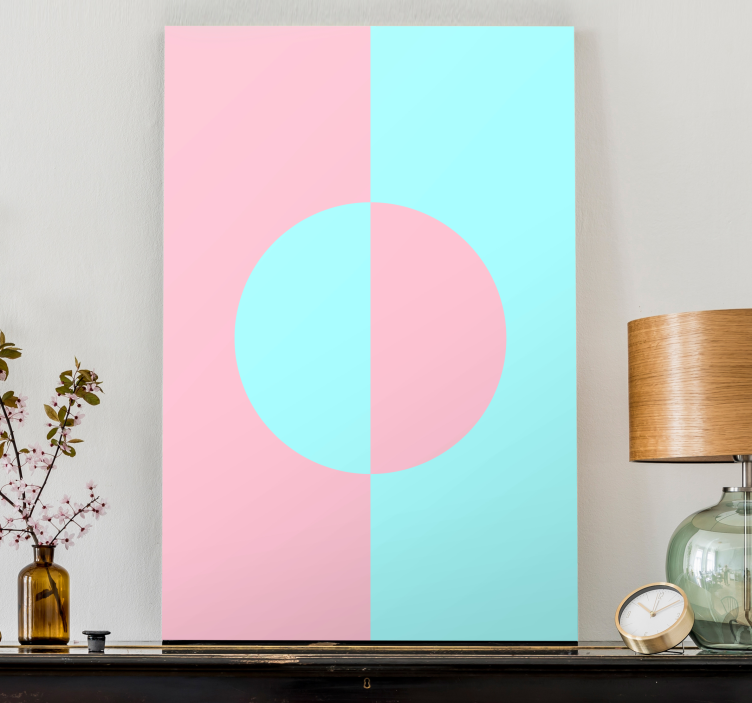 Geometric canvas circle and split - TenStickers