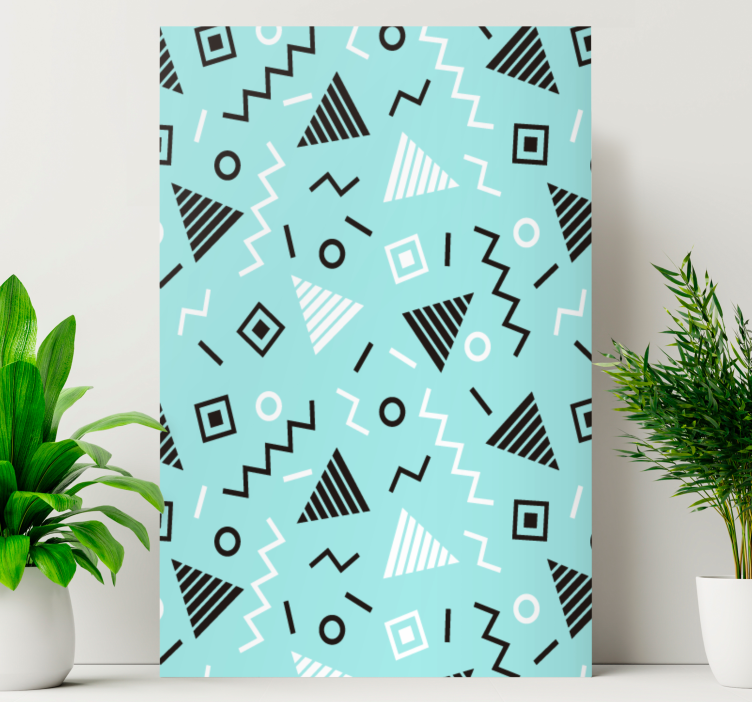 Geometric canvas with dynamic pattern design - TenStickers