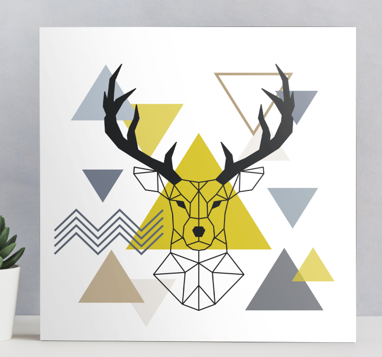 Cool Geometric Stag canvas - TenStickers
