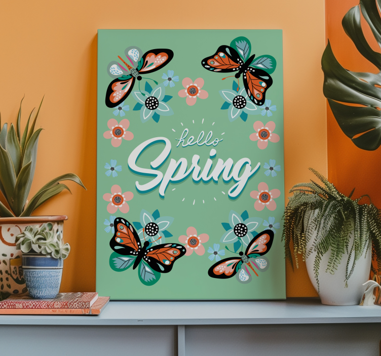 hello spring living room wall art - TenStickers