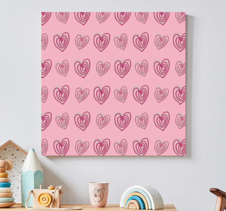 Inspirational wall art heart pattern design - TenStickers