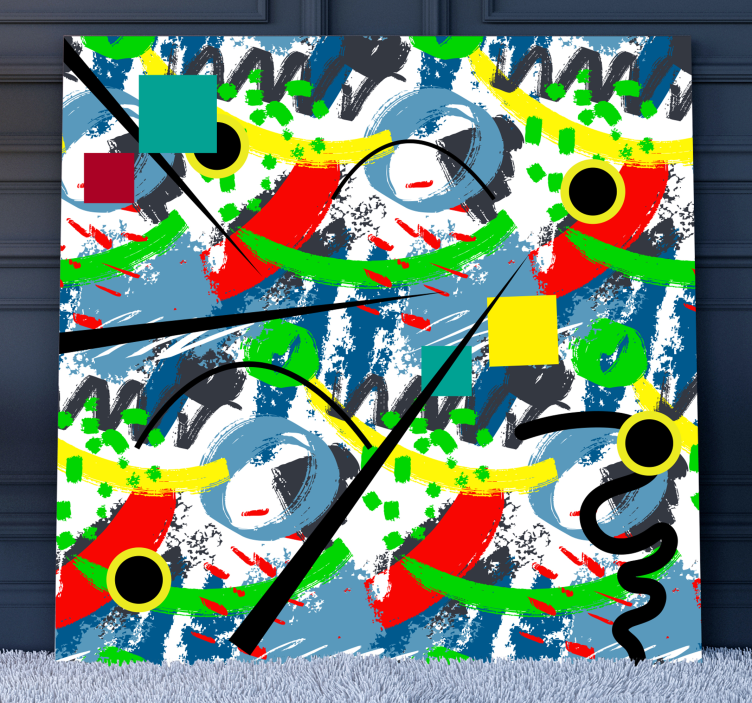 Kandinsky style abstract canvas wall art - TenStickers