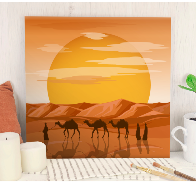 Landscape canvas desert sunset journey - TenStickers