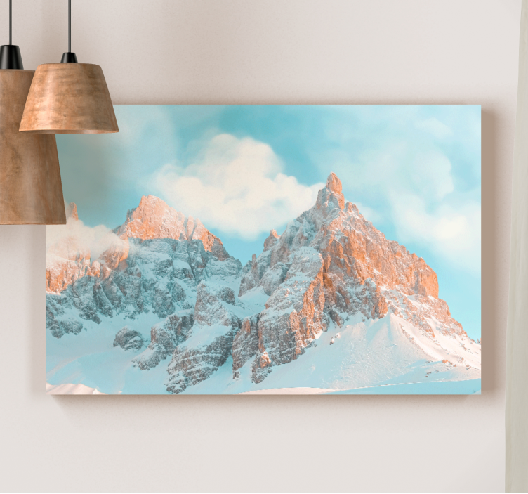 Landscape canvas majestic mountain peaks - TenStickers