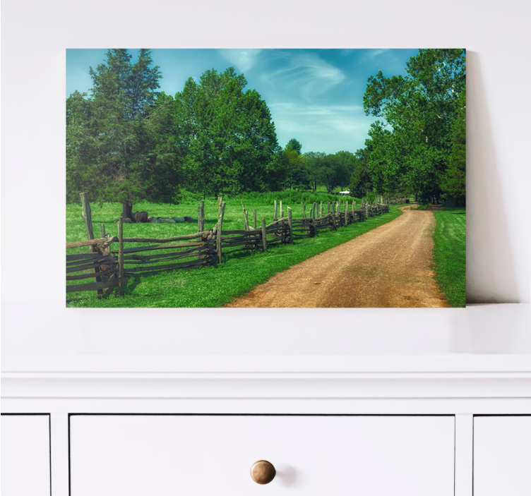 Landscape canvas serene country path - TenStickers