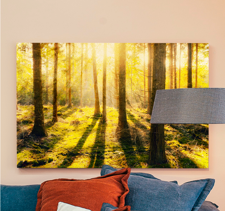 Landscape canvas sunny woodland scene - TenStickers