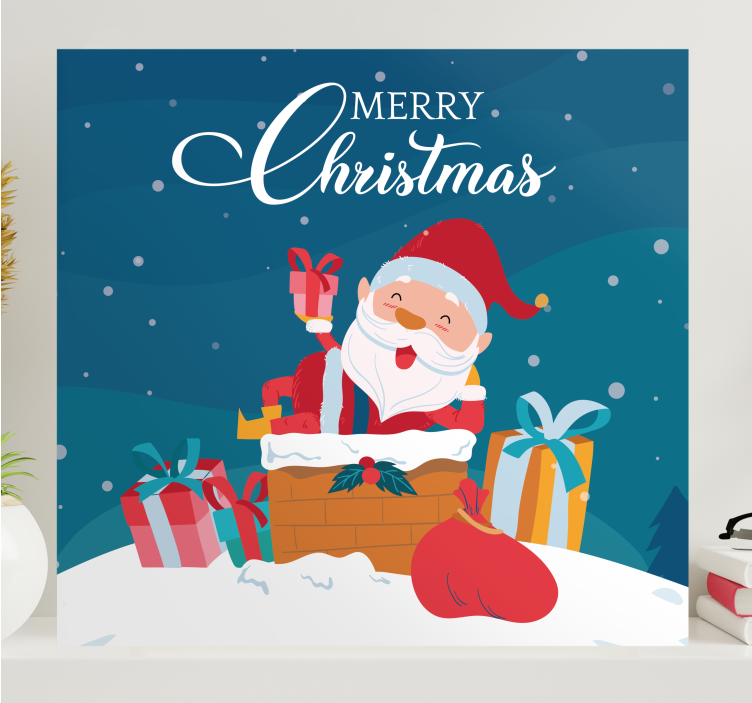 Merry Christmas santa Christmas canvas prints - TenStickers