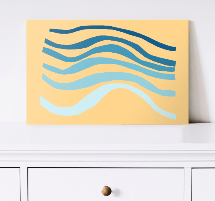 Modern canvas art with fluid wave designs - TenStickers