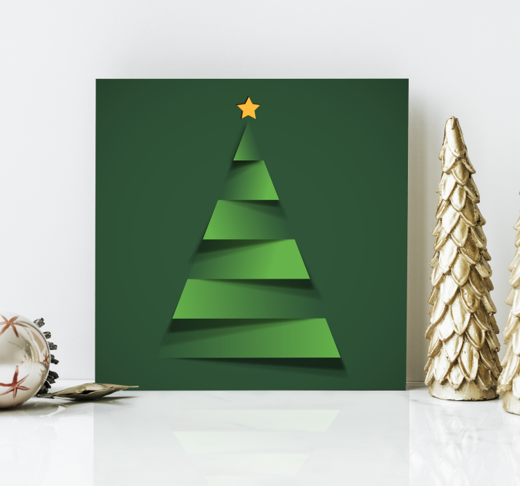 modern christmas tree christmas canvas art - TenStickers