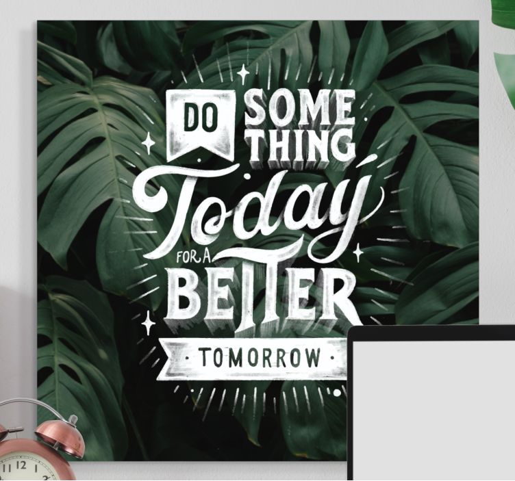 Motivational Message Tomorrow quote canvas - TenStickers