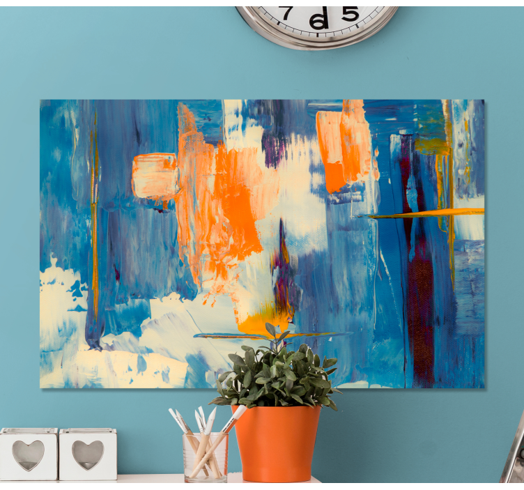 Nordic Paint Splash abstract canvas wall art - TenStickers