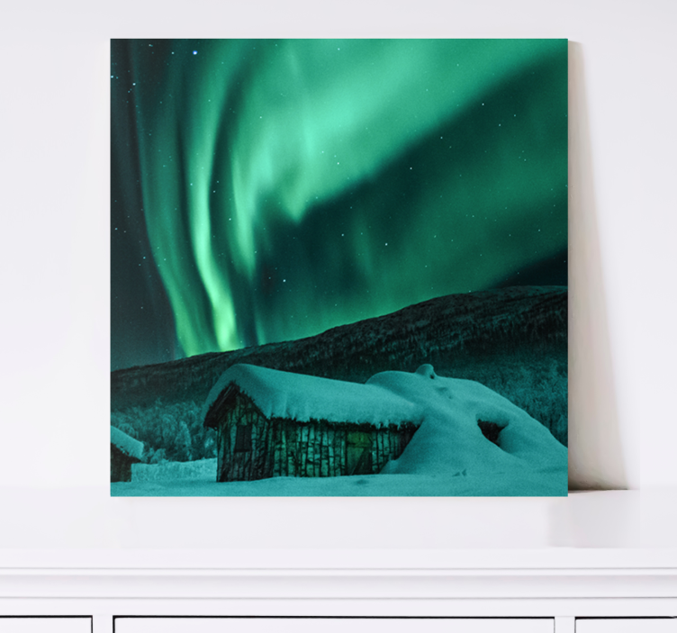 Northern Lights Spectacle landscape canvas - TenStickers