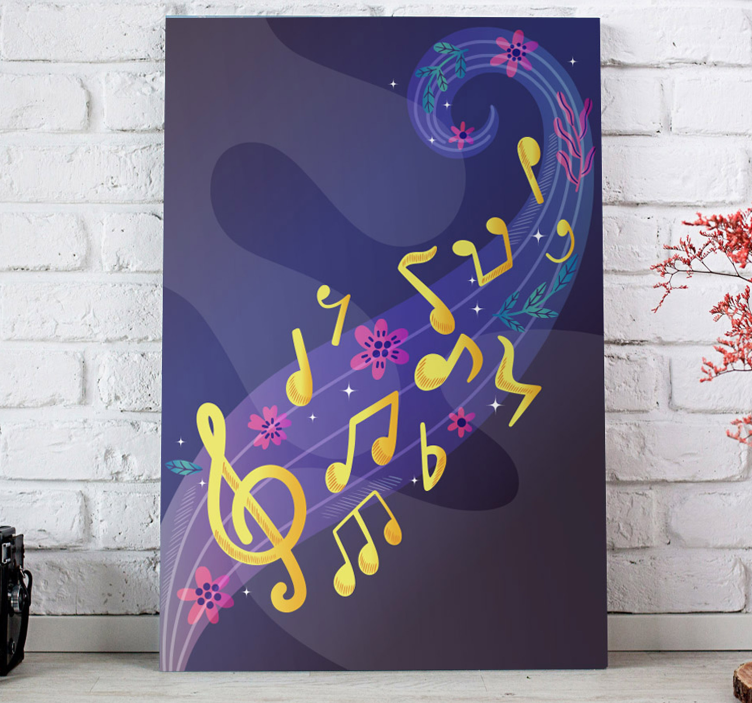 notas musicales Music canvas art - TenStickers