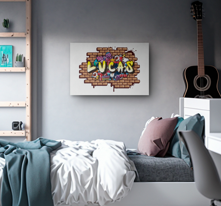 original custom graffiti childrens wall art canvas - TenStickers