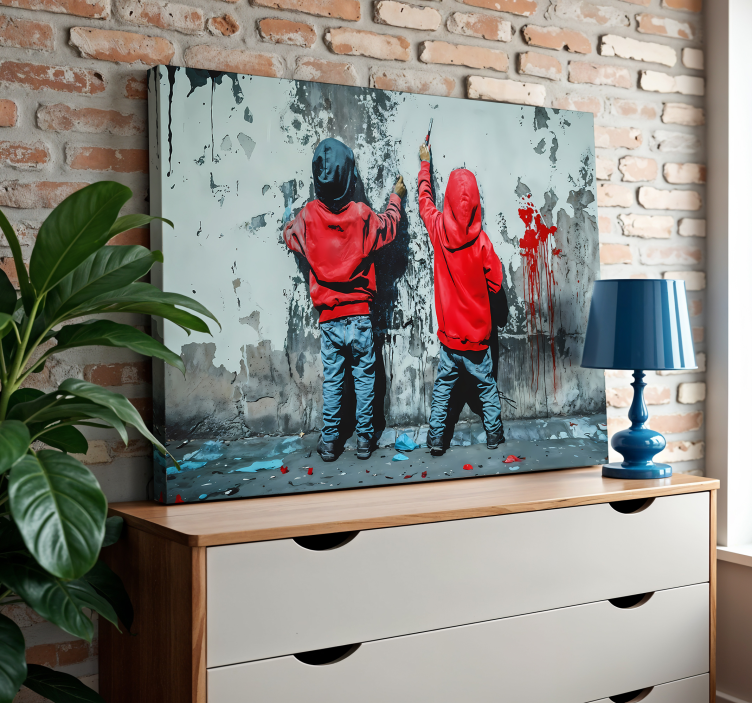 Painting boys decorative canvas art - TenStickers
