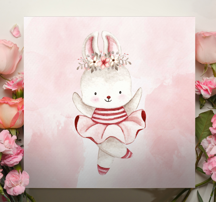 People canvas ballet dancing bunnies - TenStickers