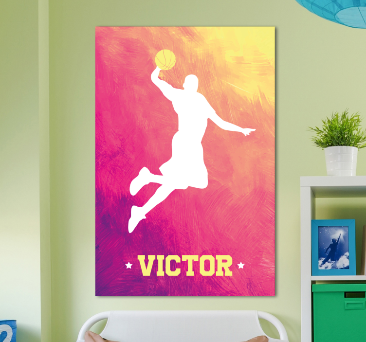 Personalised basketball player  canvas - TenStickers
