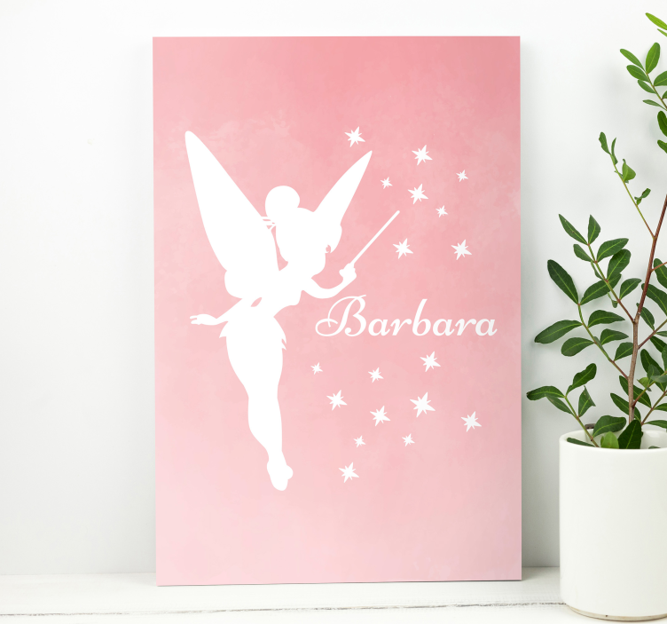 Personalized name fairy canvas - TenStickers