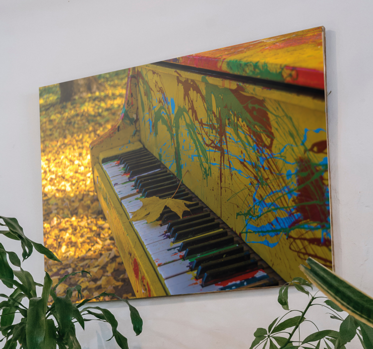 Piano splash Music canvas art - TenStickers