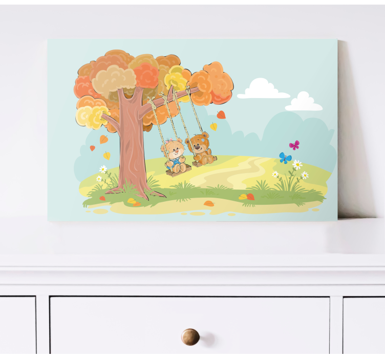 Bear Friends nursery canvas - TenStickers