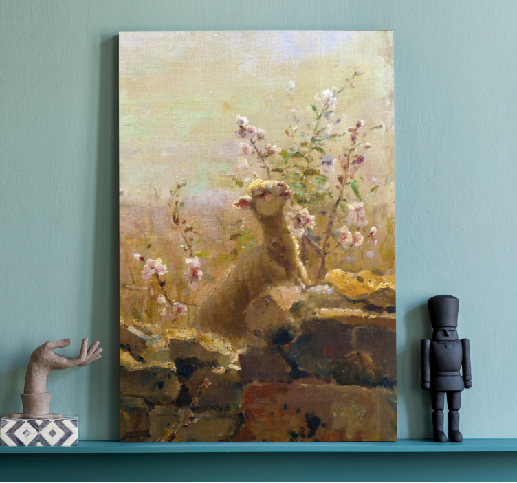 Sheep Encounter animal canvas prints - TenStickers
