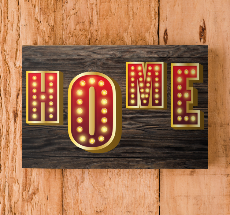 Quote canvas home illuminated sign - TenStickers