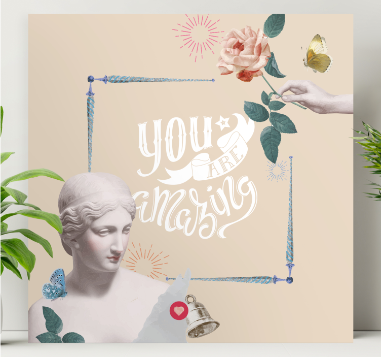 Quote canvas you are amazing - TenStickers