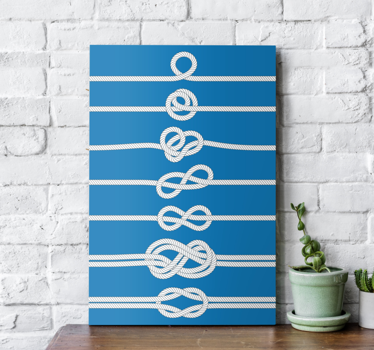 Sailor Knot Tutorial Nautical canvas print - TenStickers