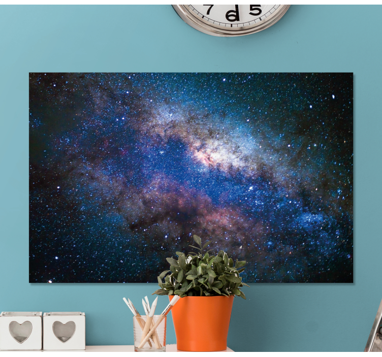 silent galaxy with stars landscape canvas - TenStickers