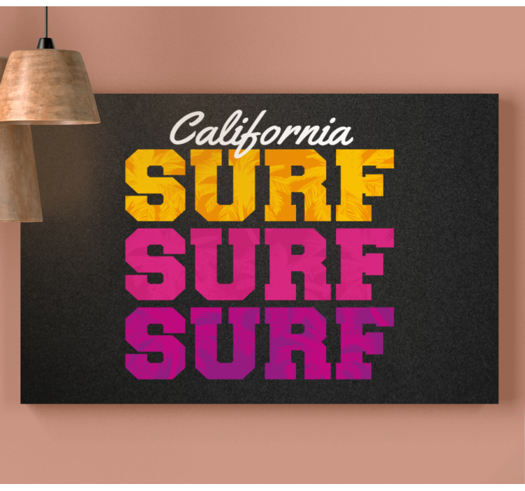 Sports canvas art california surf style - TenStickers