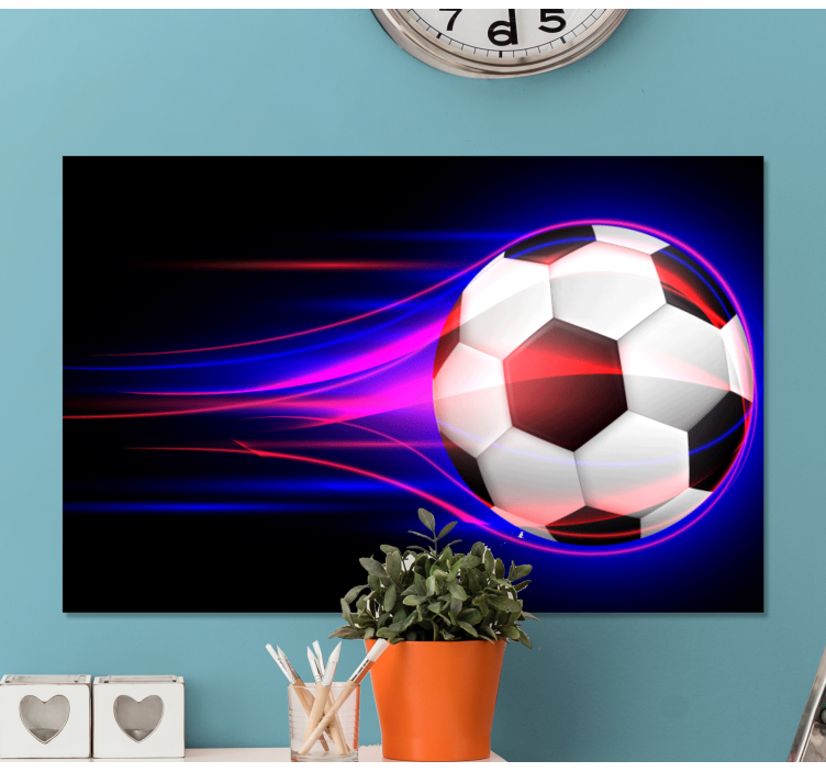 Sports canvas art dynamic soccer motion - TenStickers