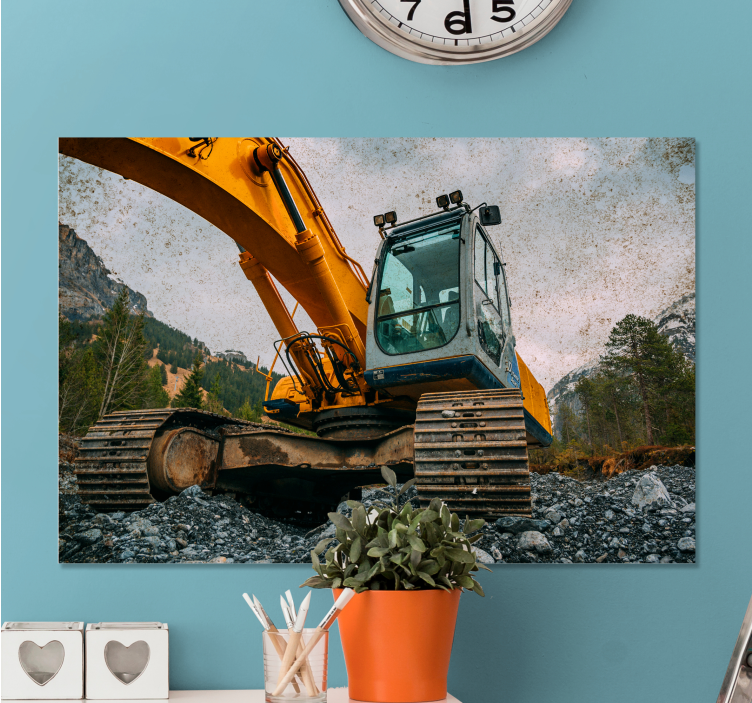 Sports canvas art: excellence in construction machinery - TenStickers