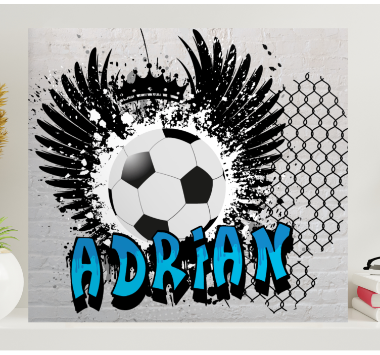 Sports canvas art soccer inspired design - TenStickers