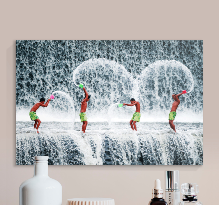 Sports canvas art water splash games - TenStickers